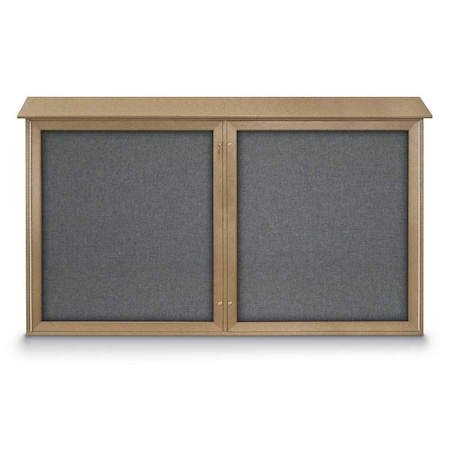 United Visual Products Open Faced Traditional Rounded Corkboard UV646ARC-BRONZE-BLACK